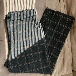 wool plaid trouser pants